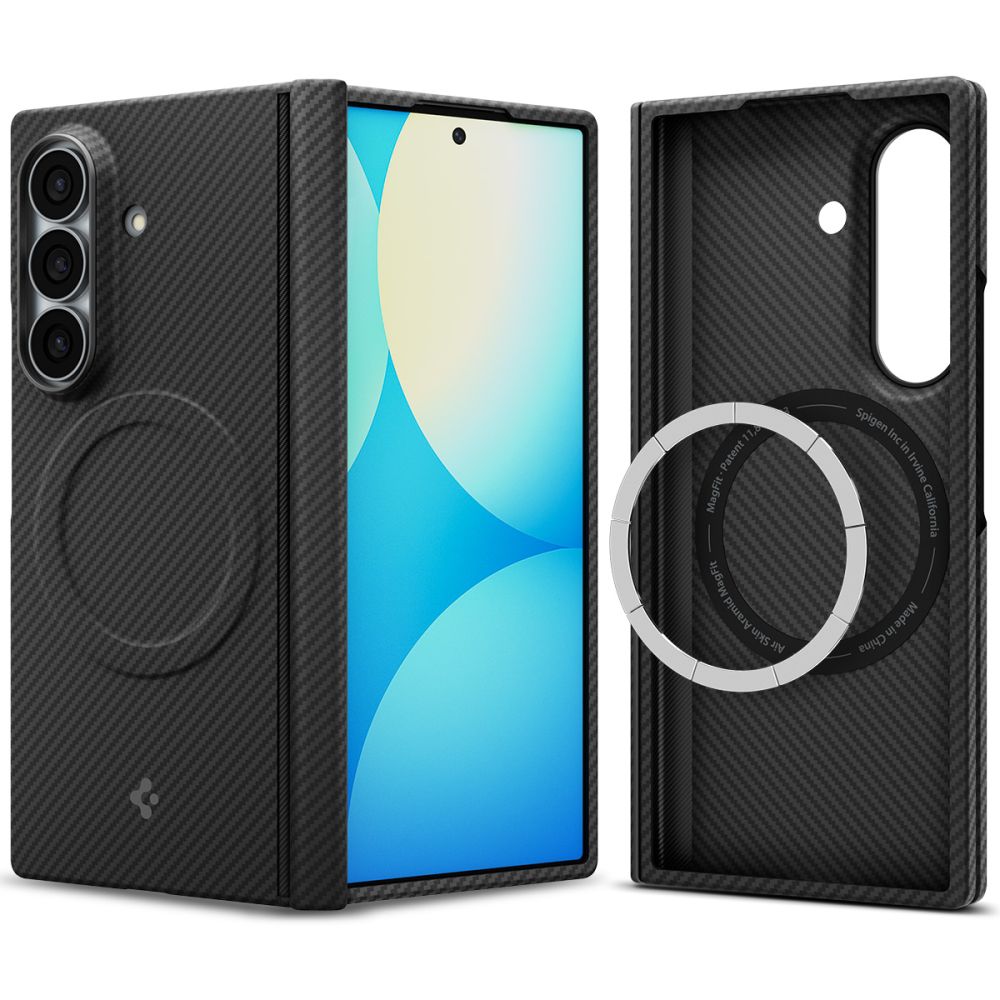 Spigen AirSkin Aramid MagFit MagSafe-etui til Samsung Galaxy Z Fold 8 Ultra – Sort
