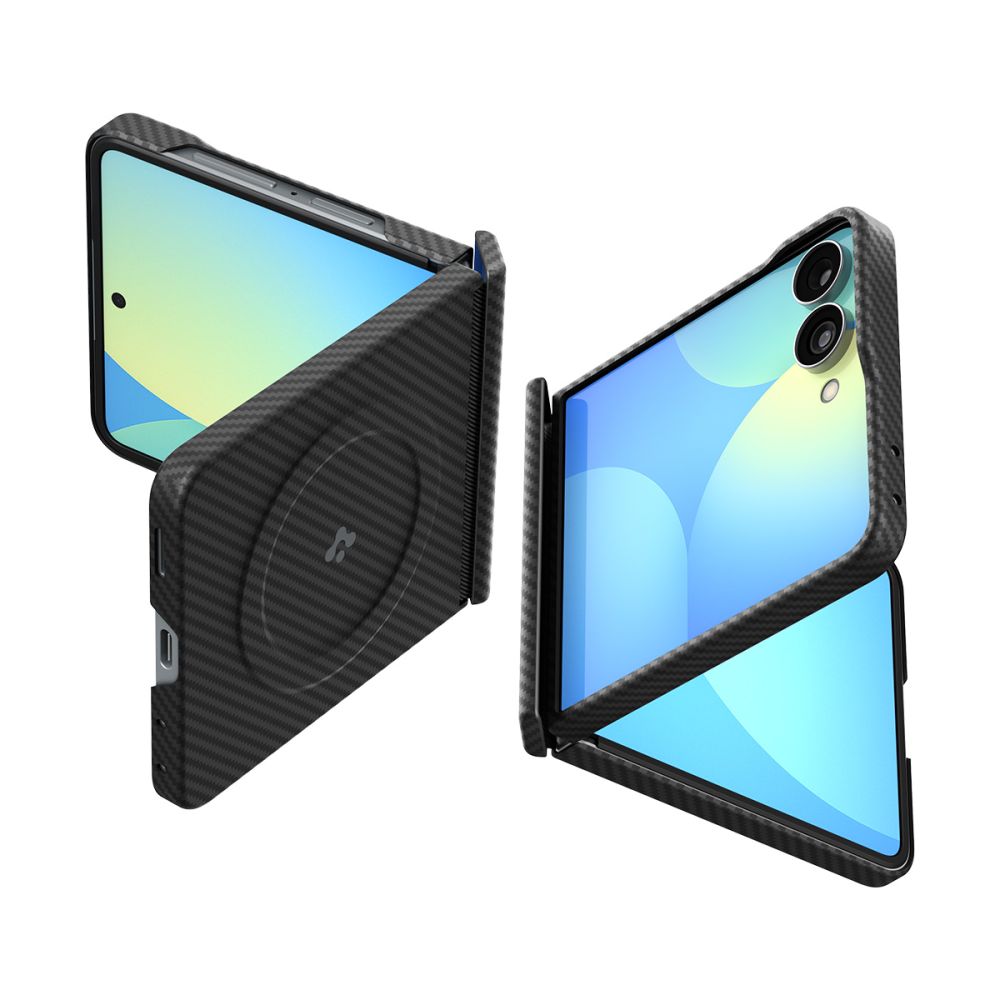 Spigen AirSkin Aramid MagFit MagSafe-fodral för Samsung Galaxy Z Flip 8 – Svart