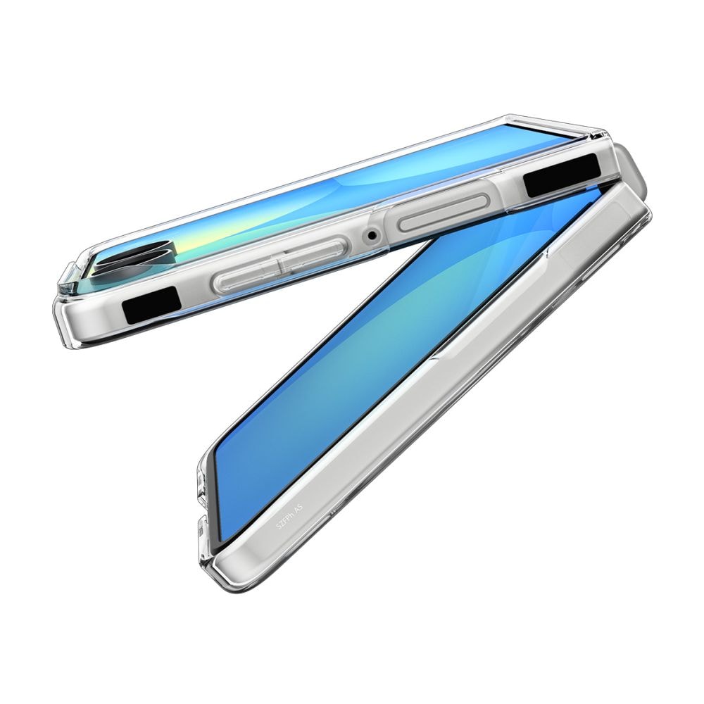 Spigen AirSkin MagFit-etui til Samsung Galaxy Z Flip 8 – gennemsigtigt og hvidt