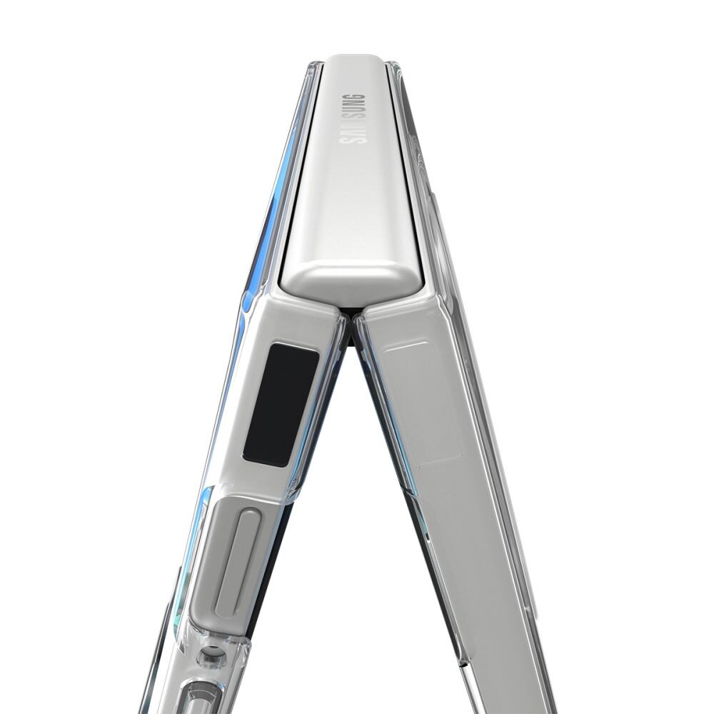 Spigen AirSkin MagFit-etui til Samsung Galaxy Z Flip 8 – gennemsigtigt og hvidt