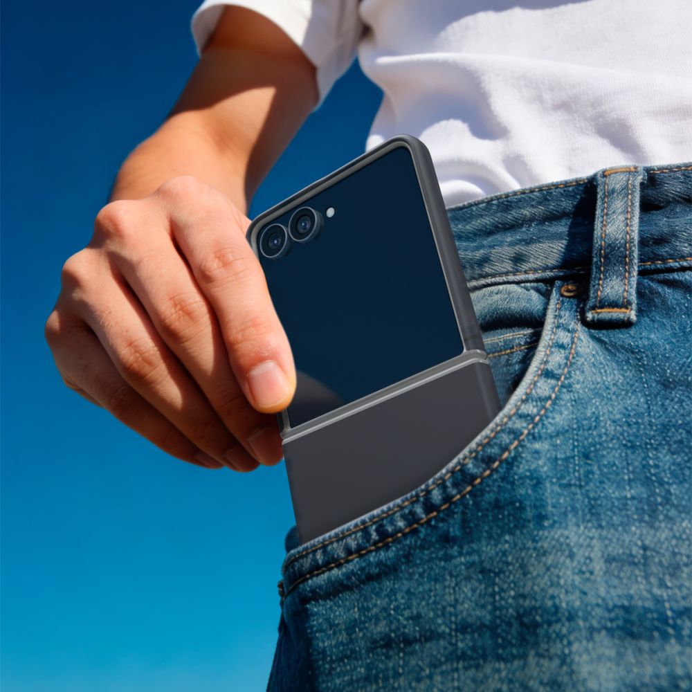Spigen Nano Pop MagSafe-etui til Samsung Galaxy Z Flip 8 – sort og grå