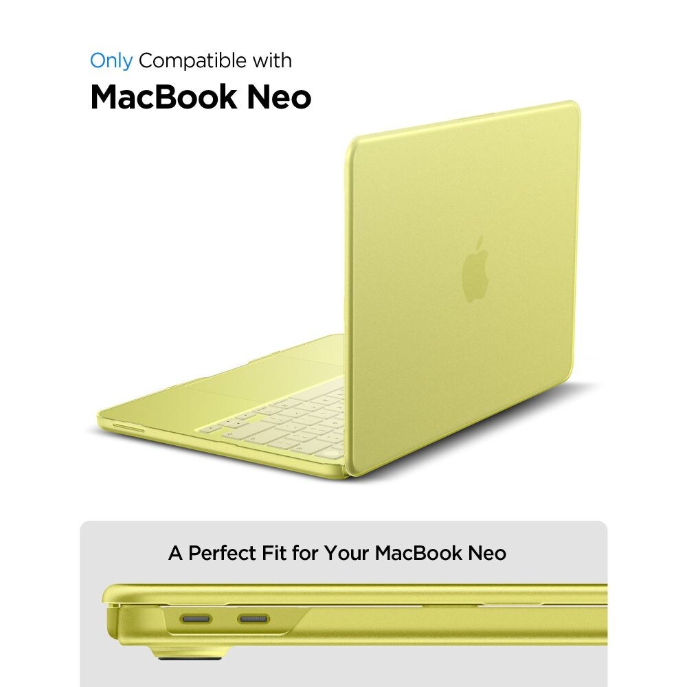 Spigen AirSkin-etui til MacBook Neo 13" 2026 – mat gul