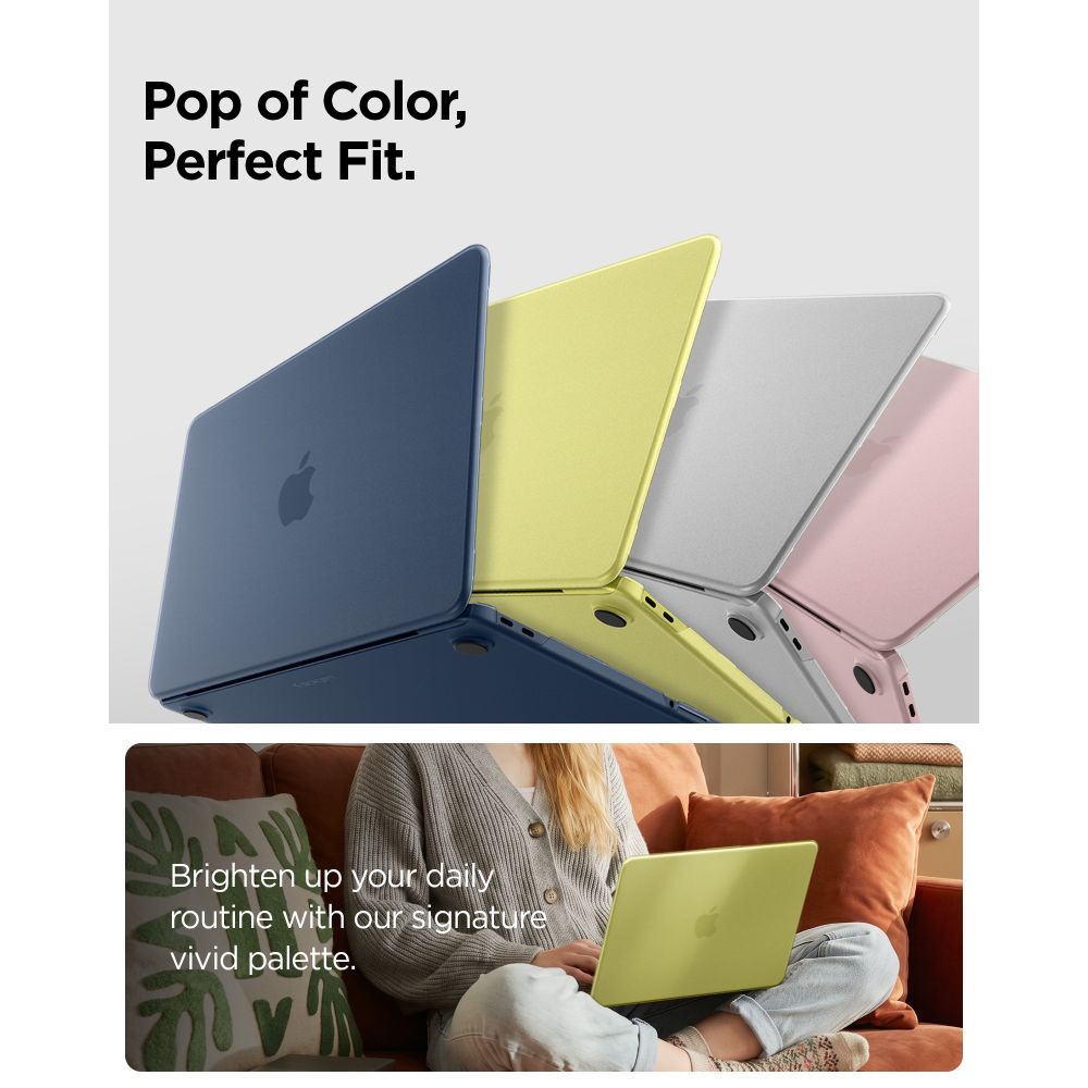 Spigen AirSkin-etui til MacBook Neo 13" 2026 – mat gul