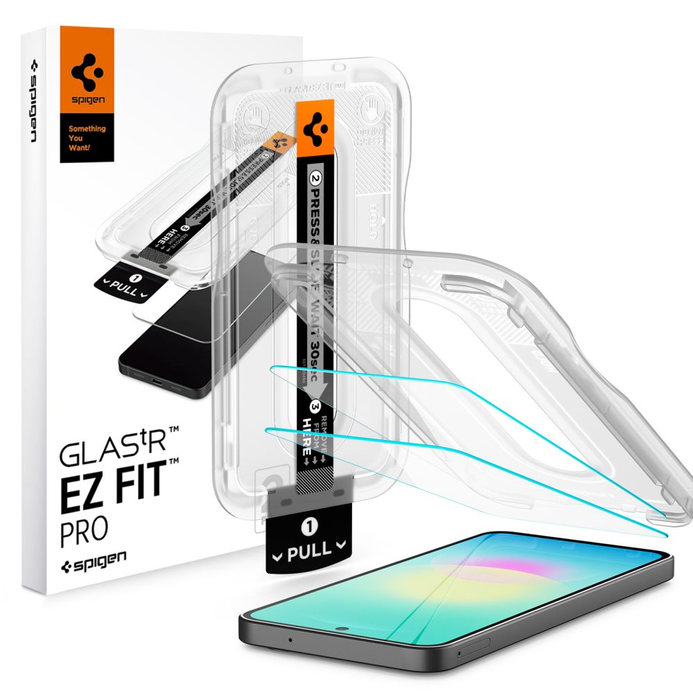 Spigen Glas.tR EZ Fit, 2-pack härdat glas till Samsung Galaxy A27 5G