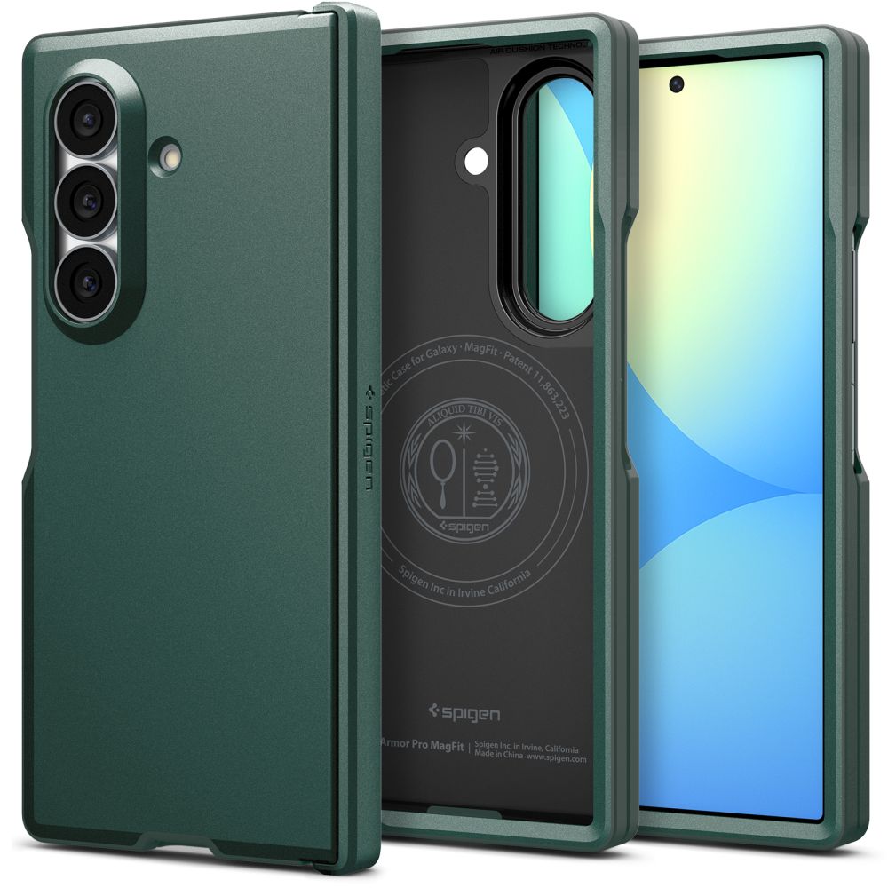 Spigen Tough Armor Pro MagFit MagSafe-fodral för Samsung Galaxy Z Fold 8 Ultra – mörkgrönt