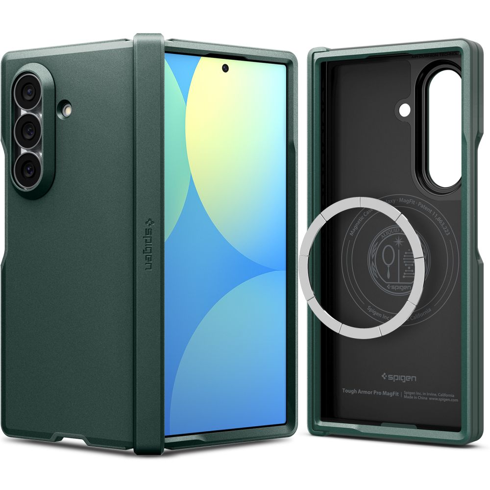 Spigen Tough Armor Pro MagFit MagSafe-etui til Samsung Galaxy Z Fold 8 Ultra – mørkegrøn