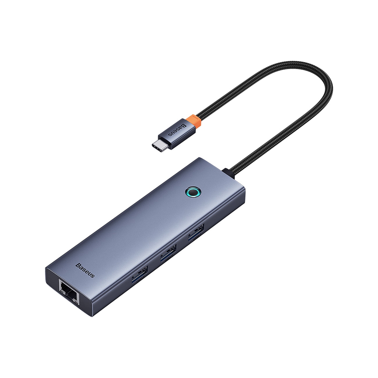 Baseus UltraJoy-serien 5-i-1 USB-C/HDMI 4K med 4 USB-A 3.0-portar – grå