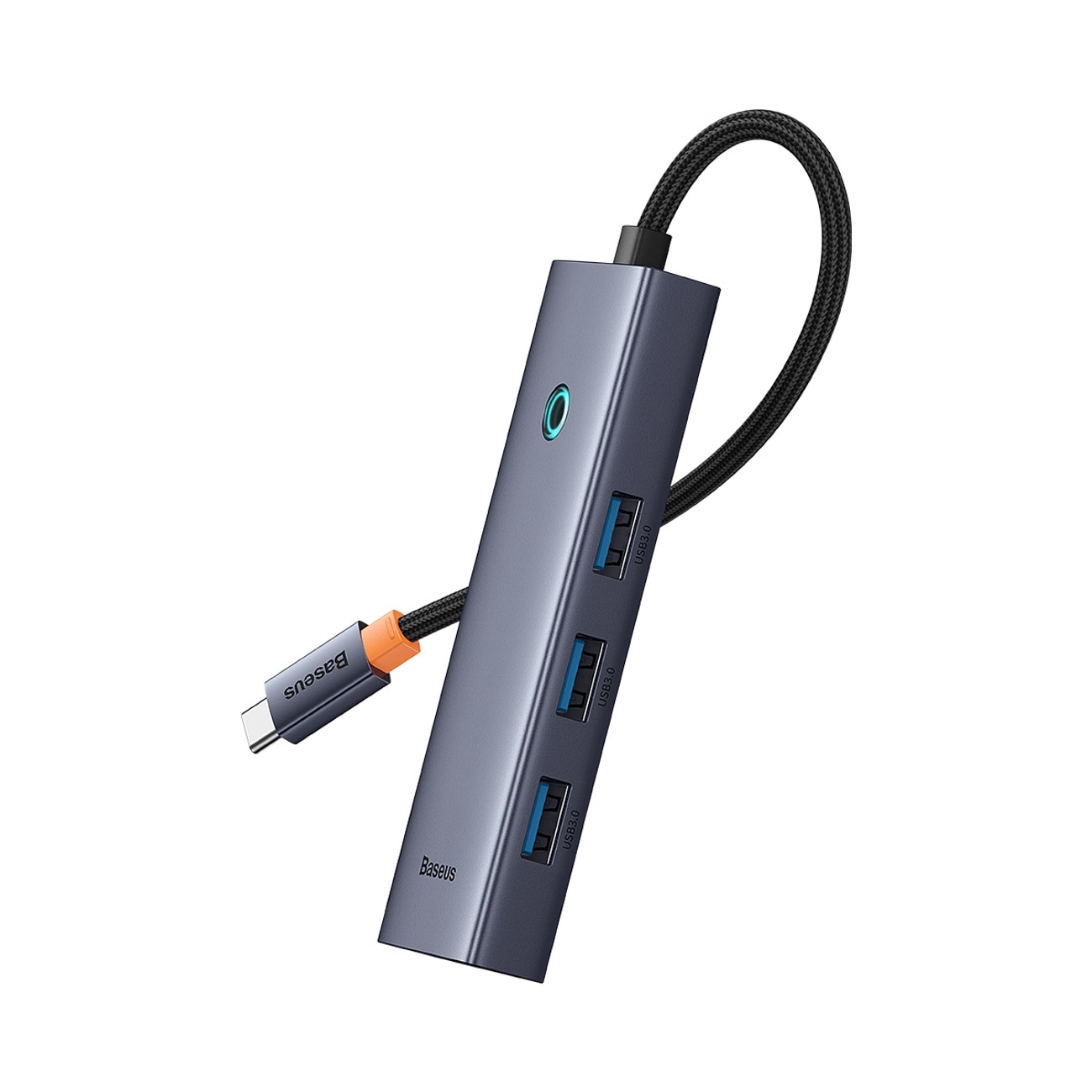Baseus UltraJoy-serien 5-i-1 USB-C/HDMI 4K med 4 USB-A 3.0-portar – grå