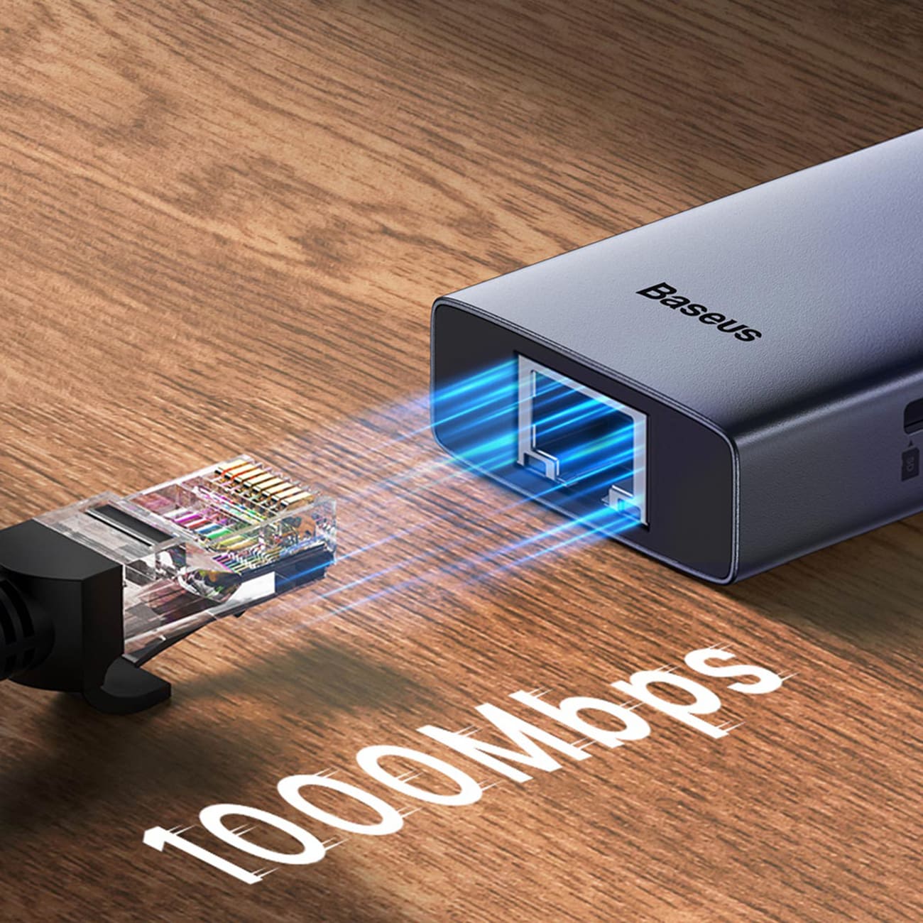 Baseus UltraJoy-serien 5-i-1 USB-C/HDMI 4K med 4 USB-A 3.0-portar – grå