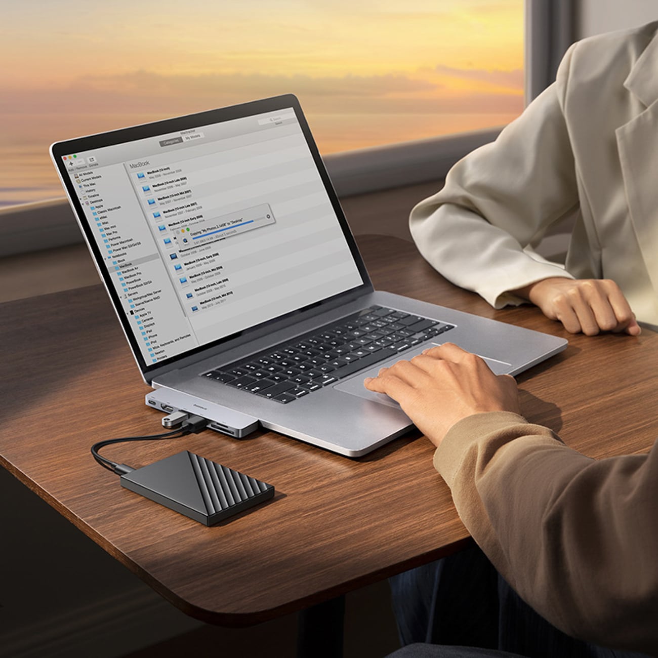 Baseus UltraJoy 6-i-1 USB-C-hubb 40 Gb/s USB 3.0 HDMI 4K SD/microSD-kortläsare – grå