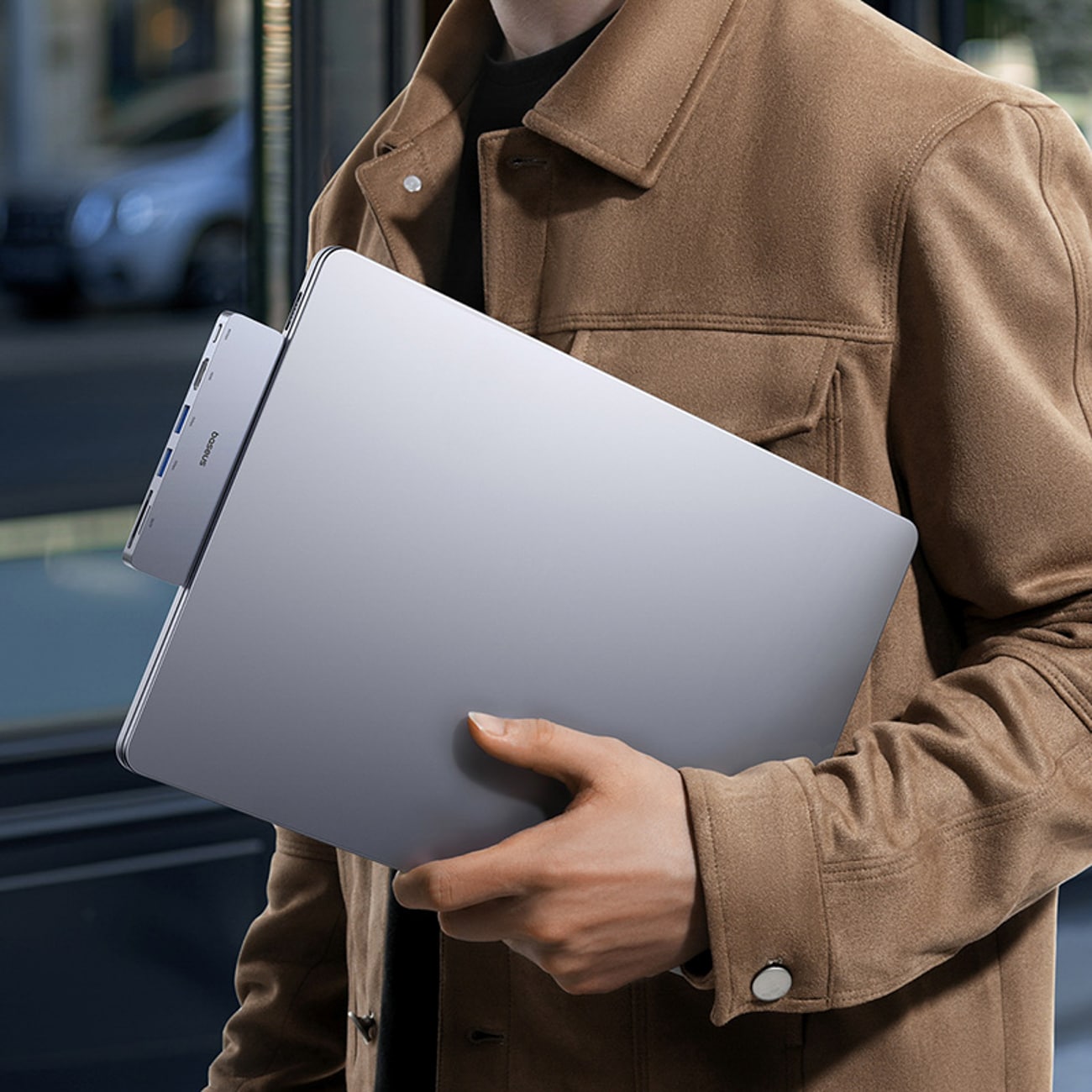 Baseus UltraJoy 6-i-1 USB-C-hubb 40 Gb/s USB 3.0 HDMI 4K SD/microSD-kortläsare – grå