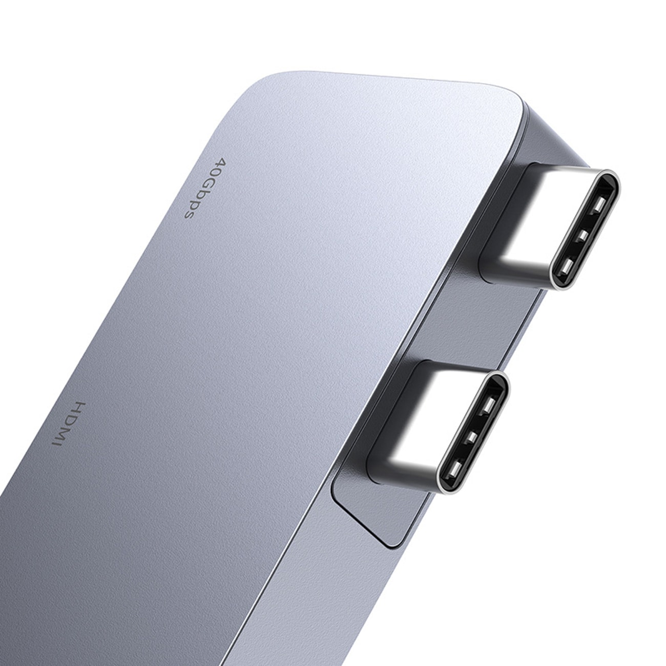 Baseus UltraJoy 6-i-1 USB-C-hubb 40 Gb/s USB 3.0 HDMI 4K SD/microSD-kortläsare – grå