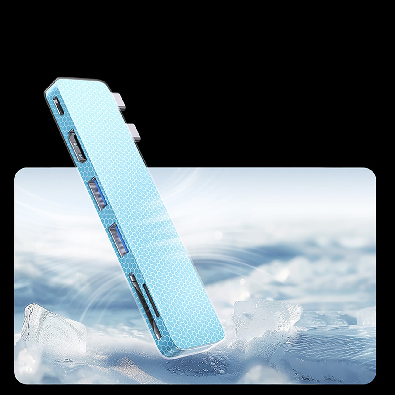 Baseus UltraJoy 6-i-1 USB-C-hubb 40 Gb/s USB 3.0 HDMI 4K SD/microSD-kortläsare – grå