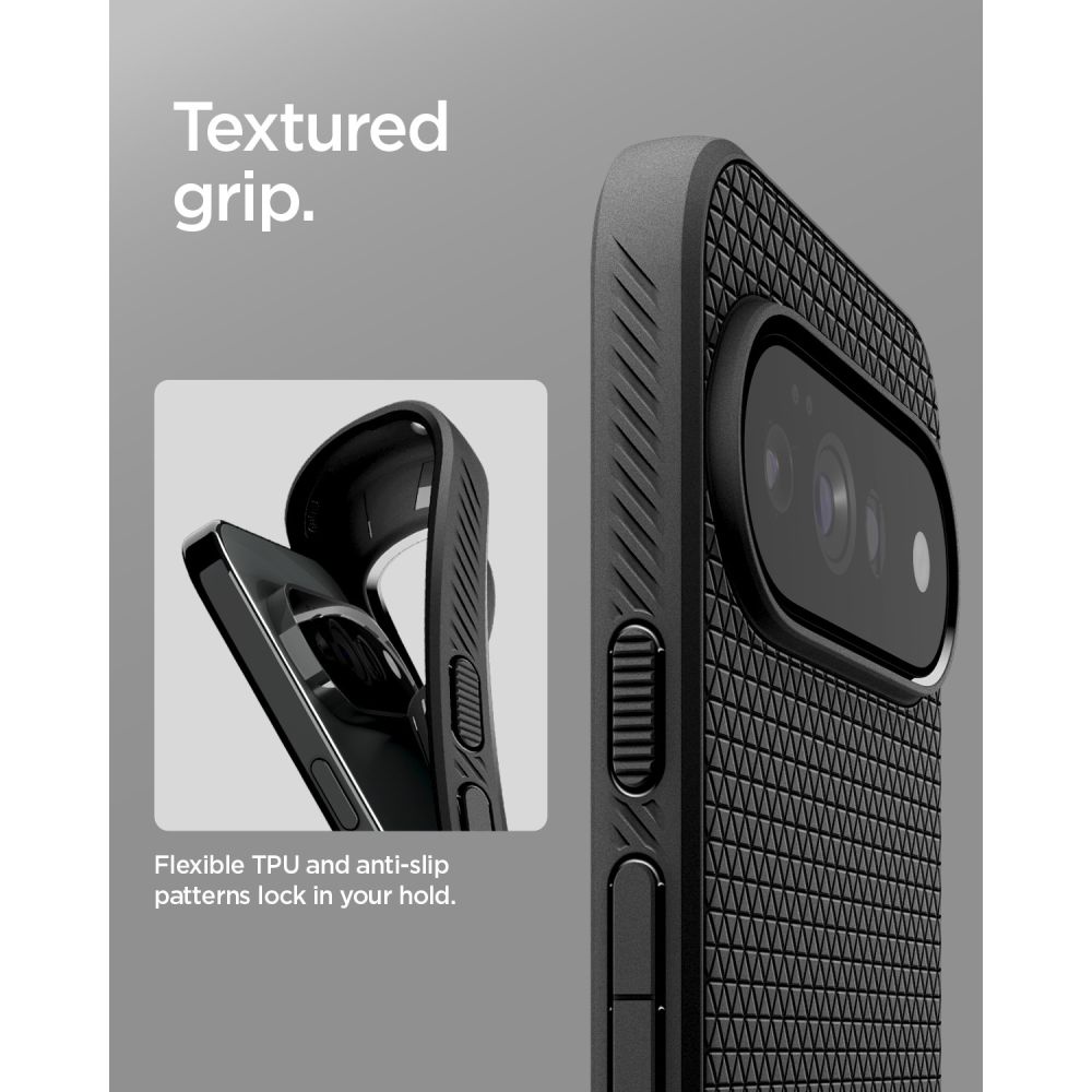 Spigen Liquid Air-skal till Google Pixel 11 Pro – matt svart
