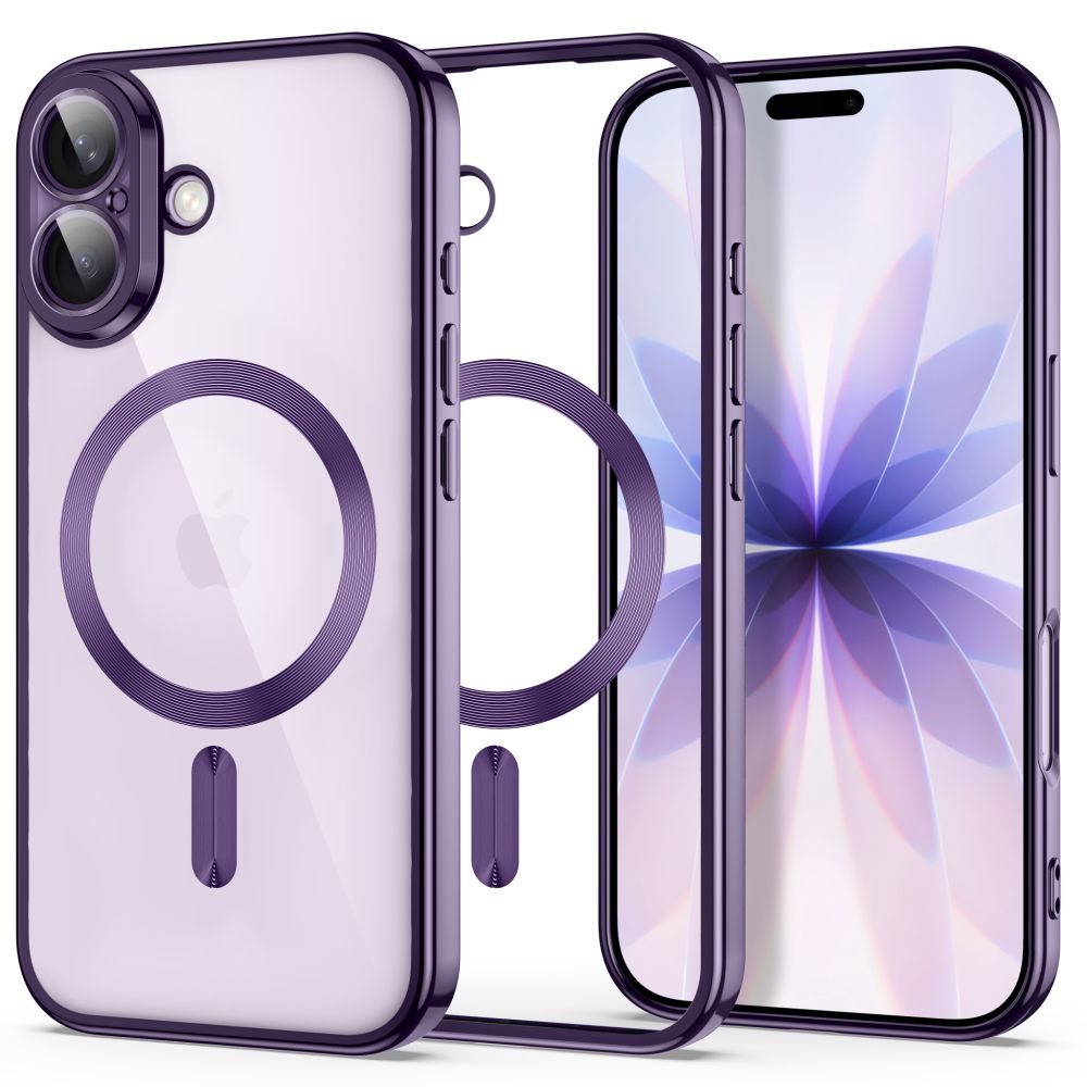 Tech-Protect MagFlex-fodral för iPhone 17 – genomskinligt lila