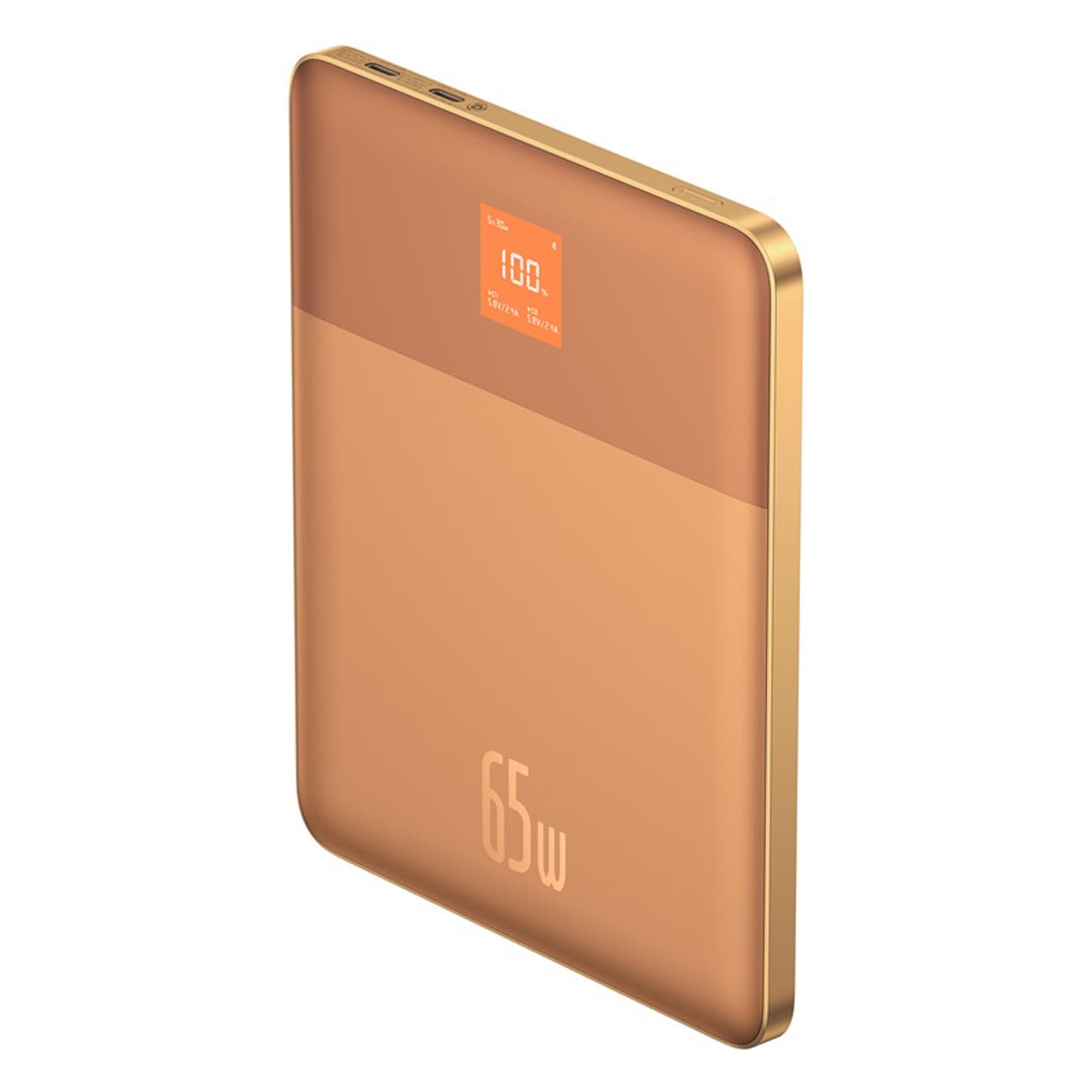 Baseus Blade2 12000 mAh 65 W powerbank m digital display + USB-C–USB-C 100 W 50 cm kabel – Orange