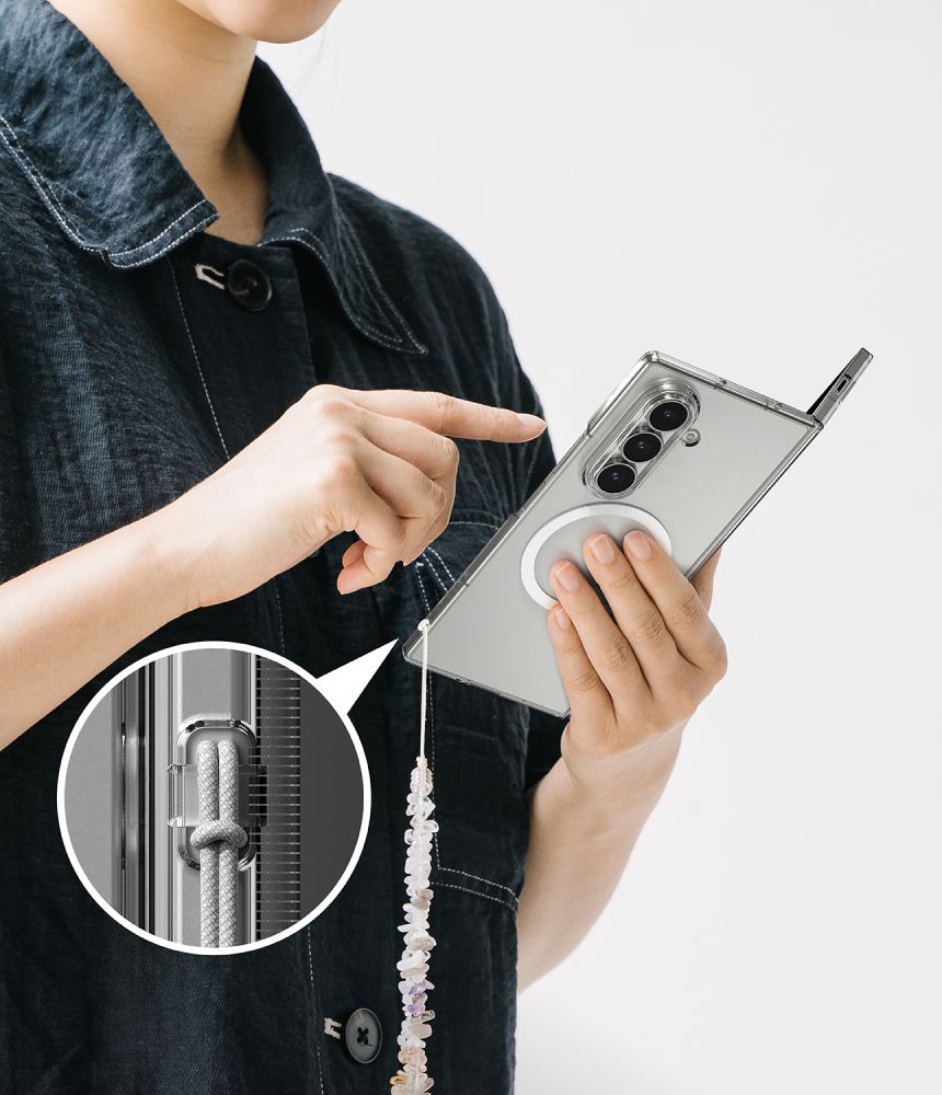 Ringke Slim magnetisk MagSafe-etui til Samsung Galaxy Z Fold 8 – gennemsigtigt