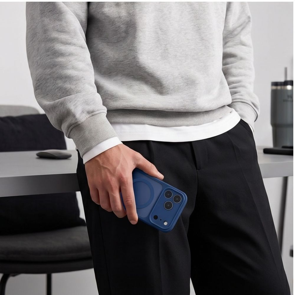Tech-Protect BasicMag MagSafe-fodral för iPhone 17 Pro / 18 Pro – mörkblått matt