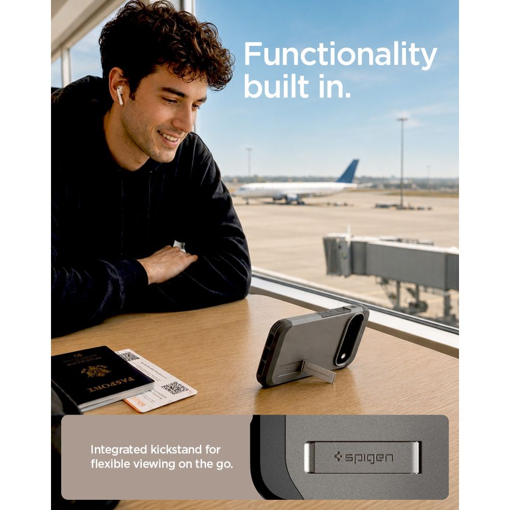 Spigen Tough Armor Mag MagSafe-fodral för Google Pixel 11 Pro – mörkgrått