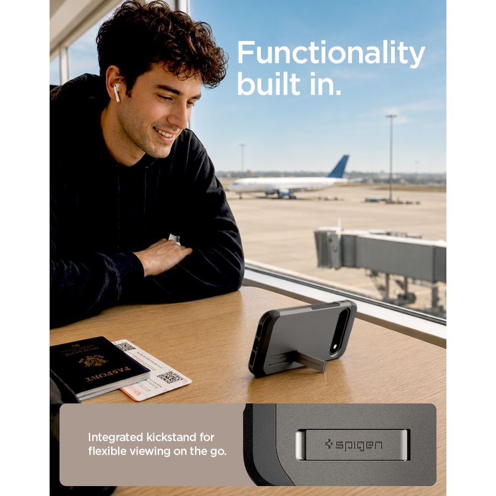 Spigen Tough Armor Mag MagSafe-fodral till Google Pixel 11 – mörkgrått