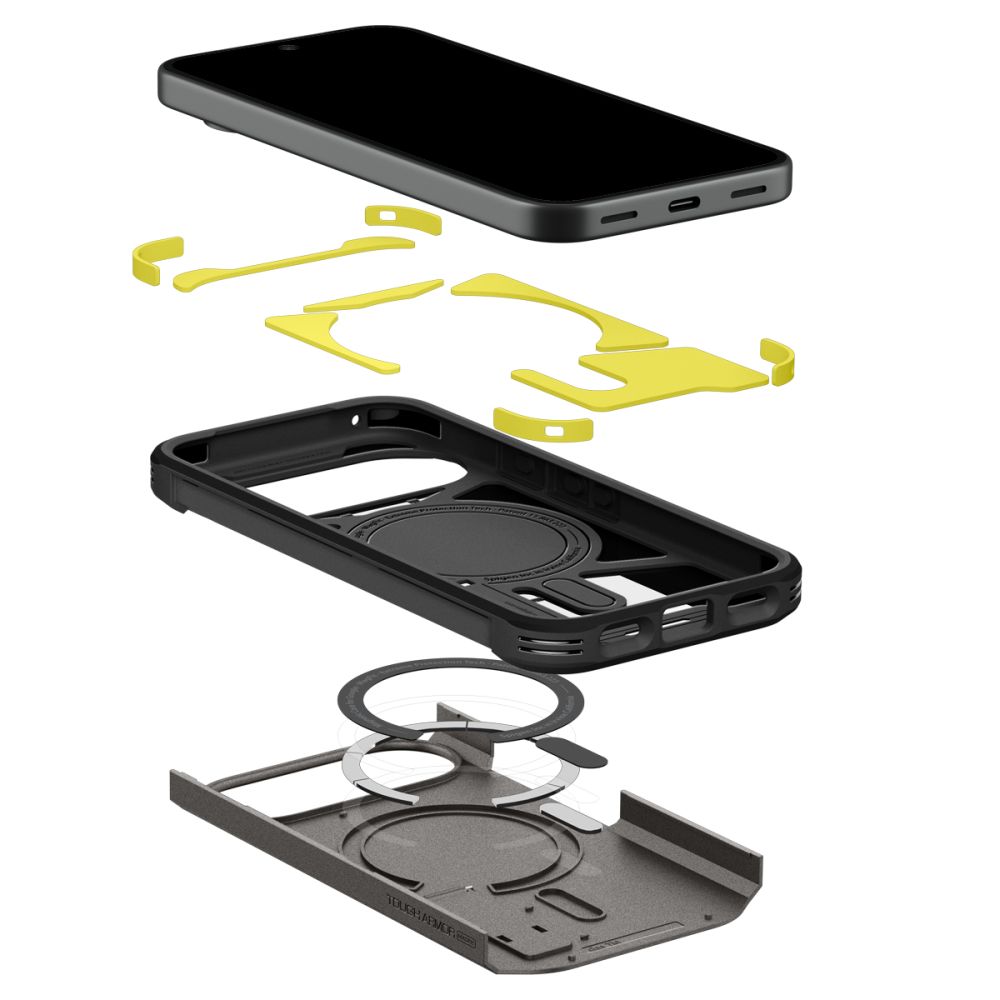 Spigen Tough Armor Mag MagSafe-fodral till Google Pixel 11 – mörkgrått