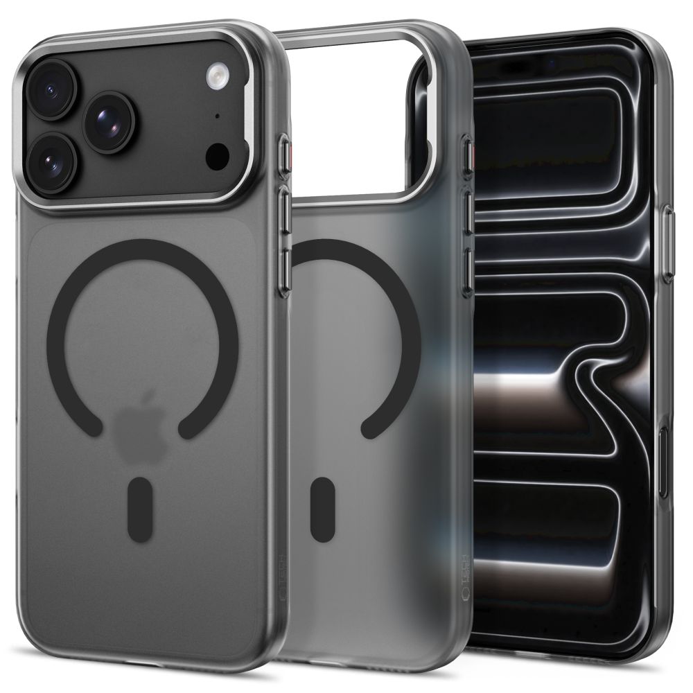 Tech-Protect MagZero MagSafe-fodral för iPhone 17 Pro / 18 Pro – genomskinligt matt svart