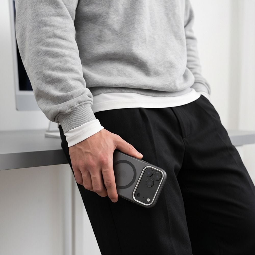 Tech-Protect MagZero MagSafe-fodral för iPhone 17 Pro / 18 Pro – genomskinligt matt svart