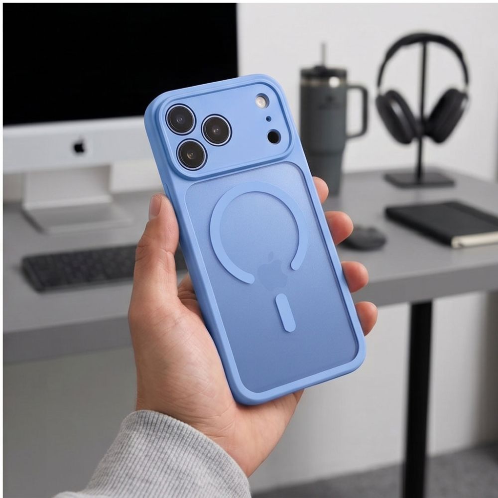 Tech-Protect BasicMag MagSafe-fodral för iPhone 17 Pro / 18 Pro – ljusblått, matt