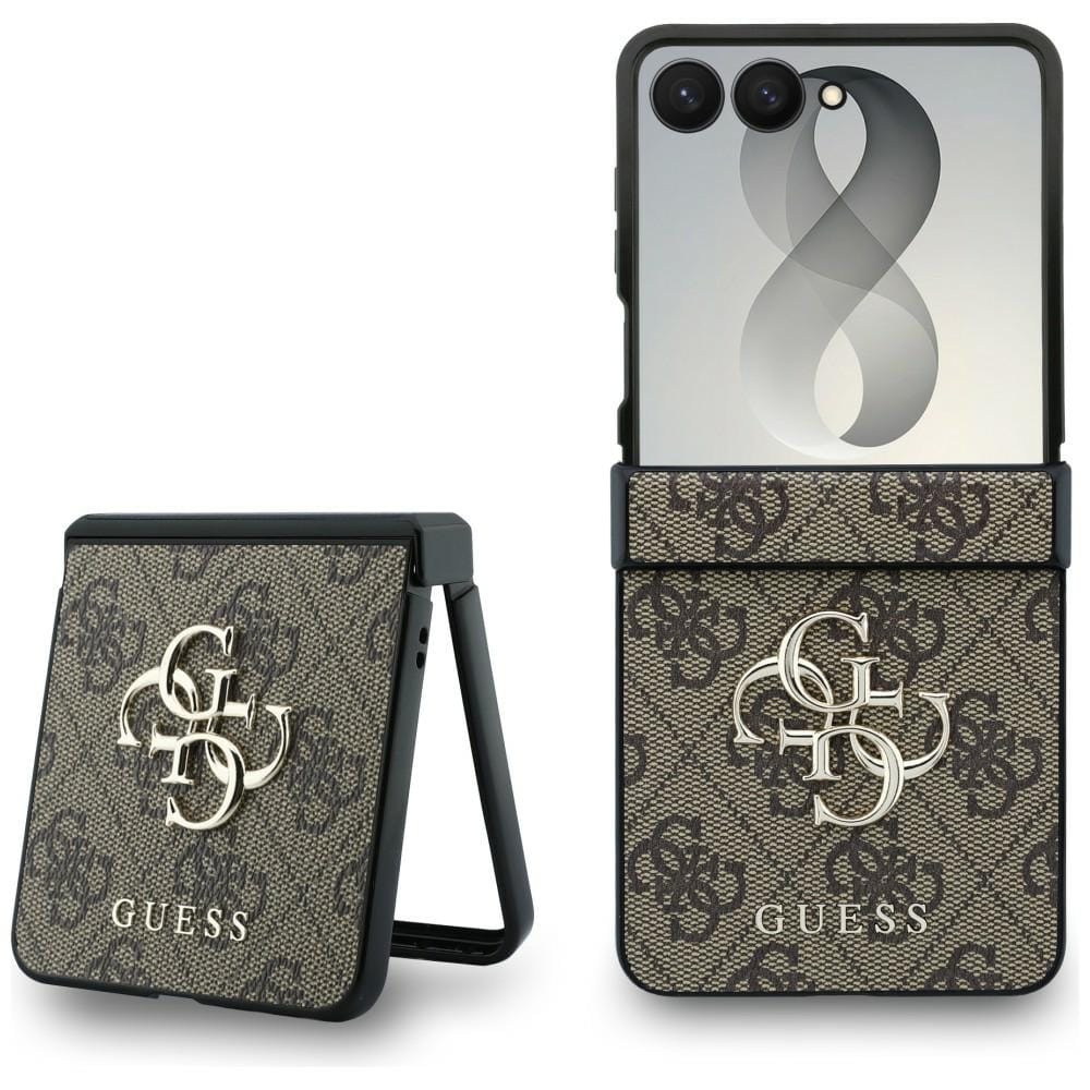 Guess Big 4G-fodral med logotyp för Samsung Galaxy Z Flip 8 – Brunt
