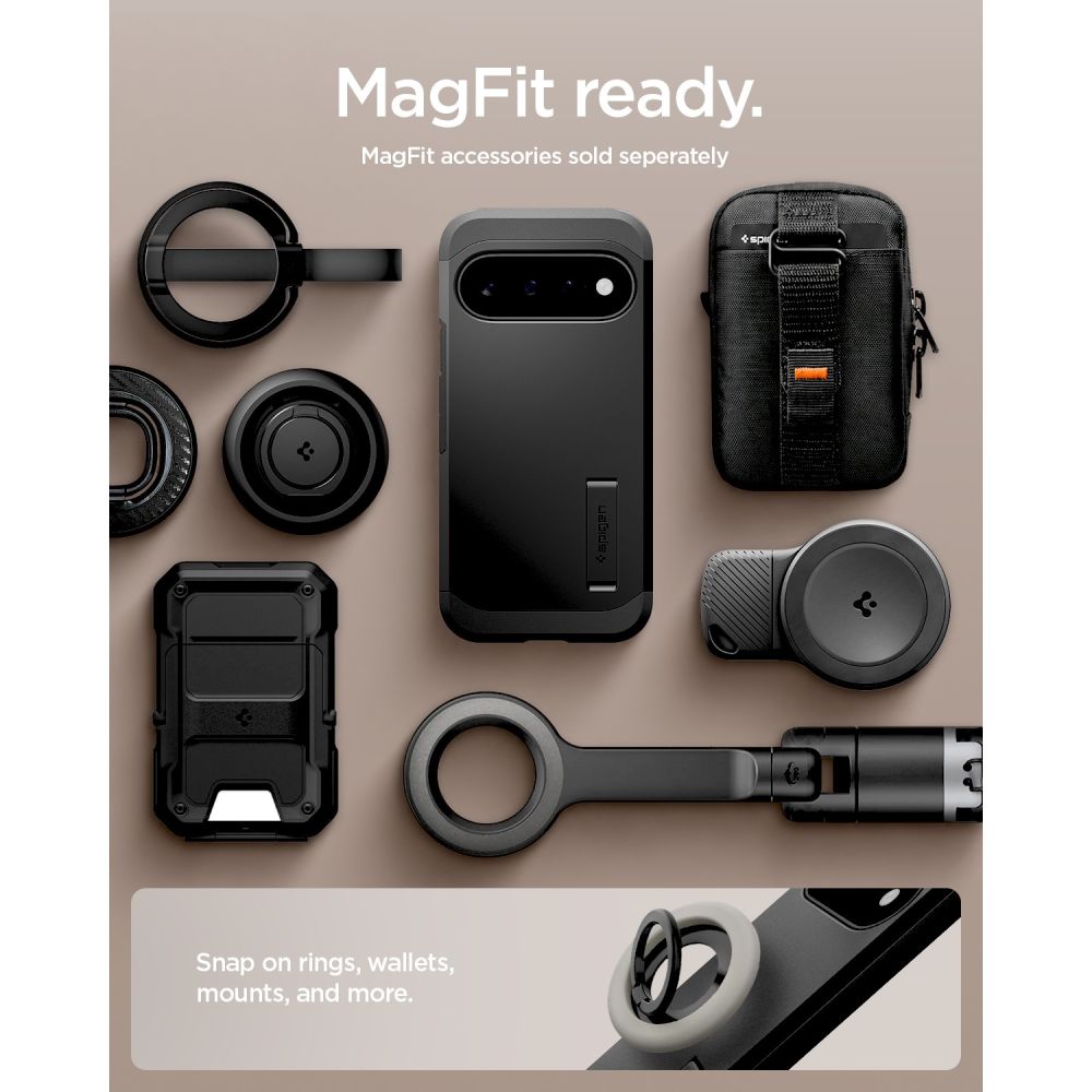Spigen Tough Armor Mag MagSafe-fodral till Google Pixel 11 – svart