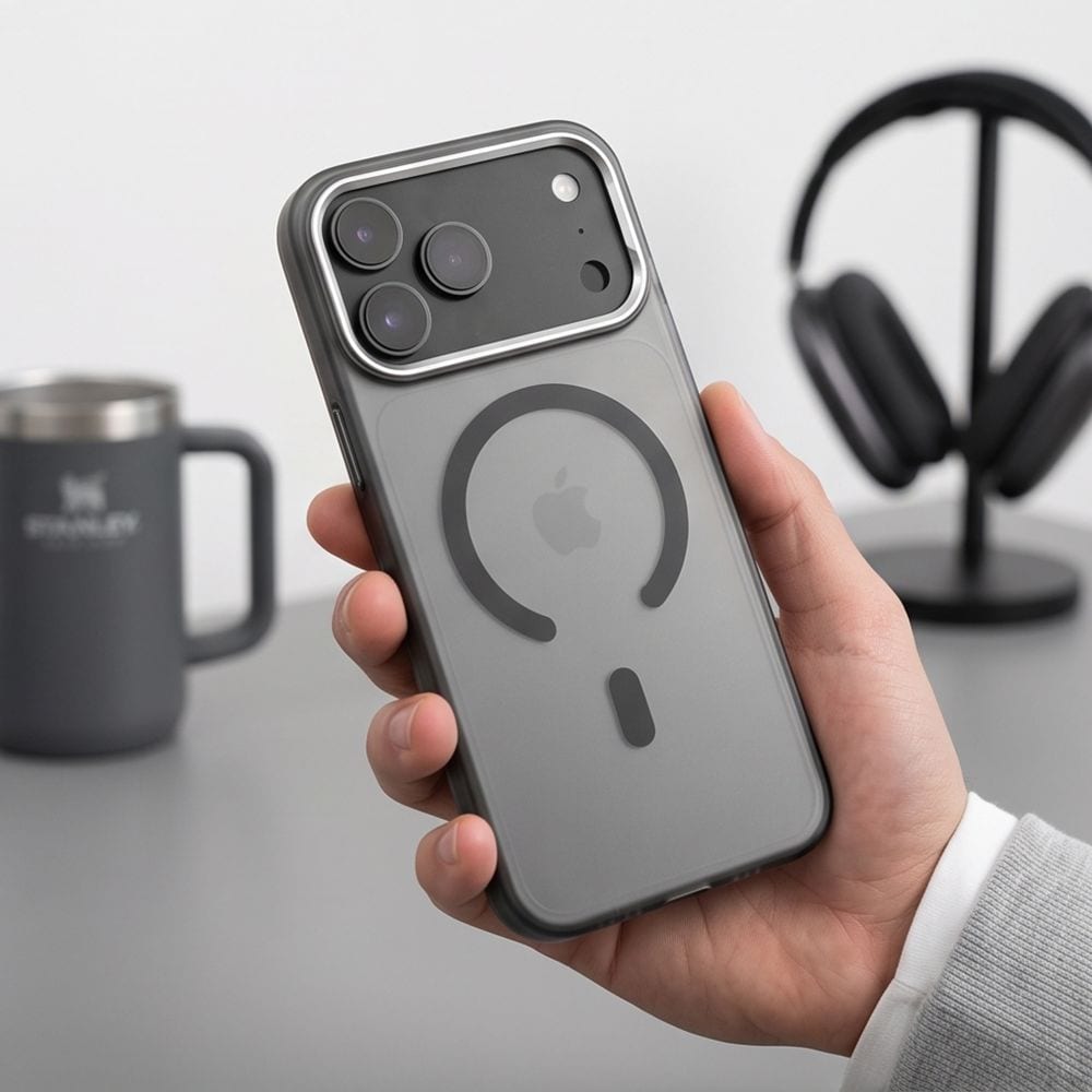 Tech-Protect MagZero MagSafe-fodral för iPhone 17 Pro Max / 18 Pro Max – genomskinligt matt svart