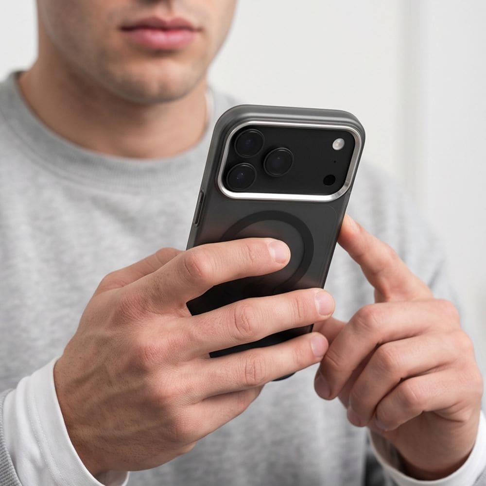 Tech-Protect MagZero MagSafe-fodral för iPhone 17 Pro Max / 18 Pro Max – genomskinligt matt svart