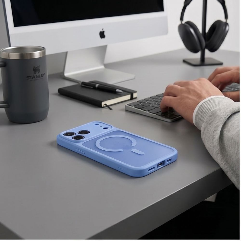 Tech-Protect BasicMag MagSafe-fodral för iPhone 17 Pro Max / 18 Pro Max – ljusblått, matt