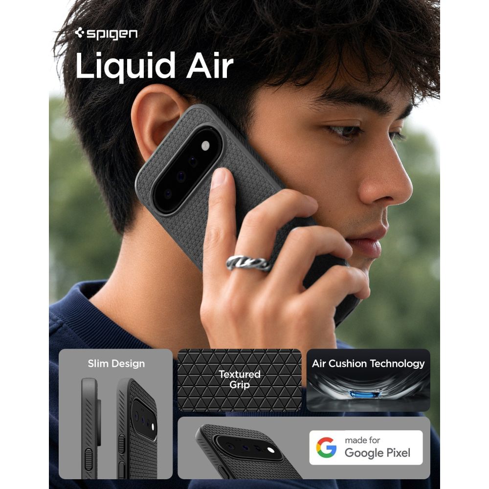 Spigen Liquid Air-fodral till Google Pixel 11 – matt svart
