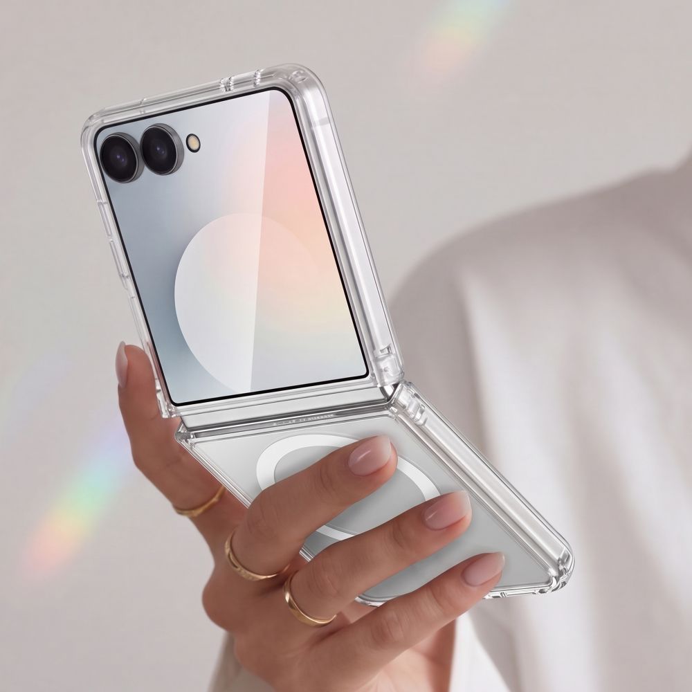 Tech-Protect FlexAir Hybrid MagSafe-fodral för Samsung Galaxy Z Flip 8 – genomskinligt