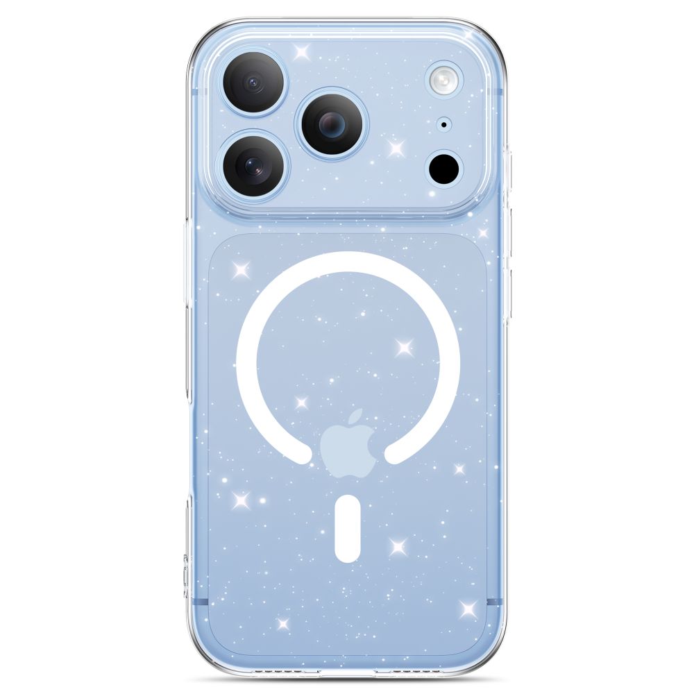 Tech-Protect FlexAir MagSafe-fodral för iPhone 17 Pro Max / 18 Pro Max – Clear Glitter