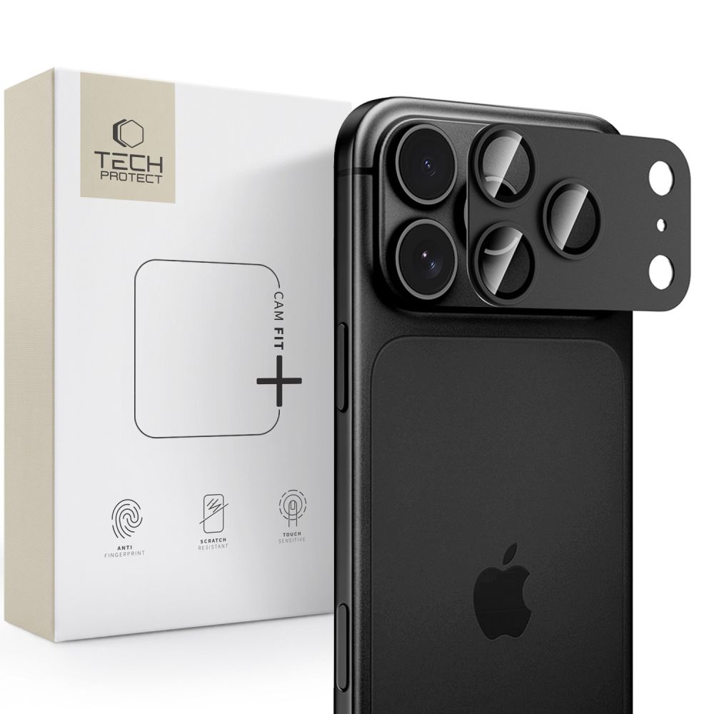 Tech-Protect Camfull Fit+ kameraskydd för iPhone 18 Pro Max – Svart
