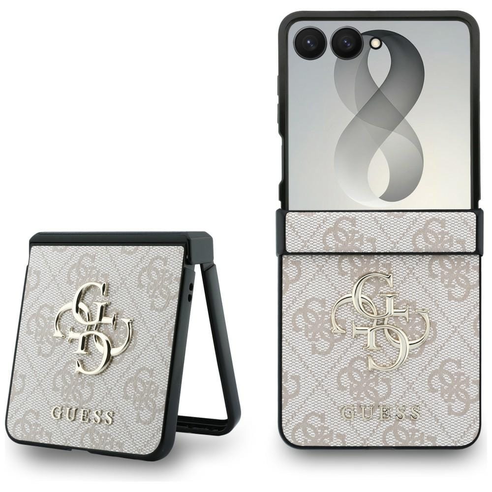 Guess Big 4G-fodral med logotyp för Samsung Galaxy Z Flip 8 – Rosa