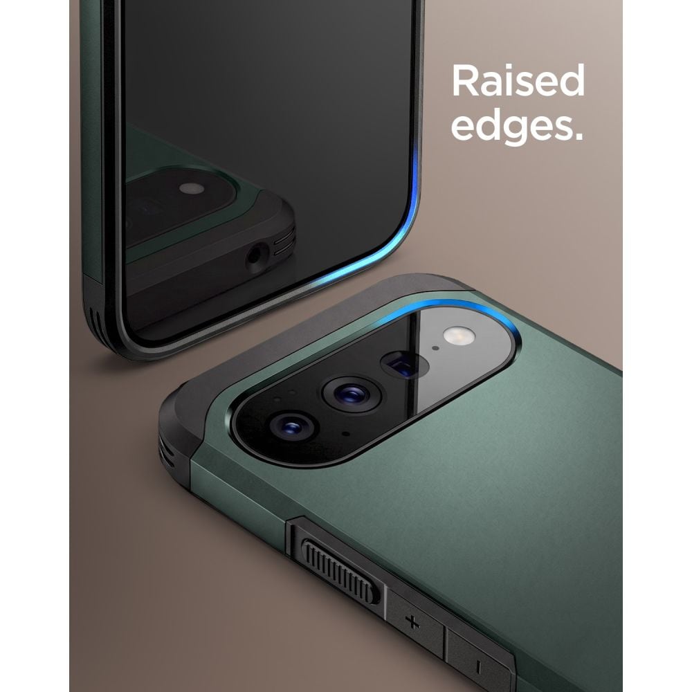 Spigen Tough Armor Mag MagSafe-etui til Google Pixel 11 – mørkegrøn
