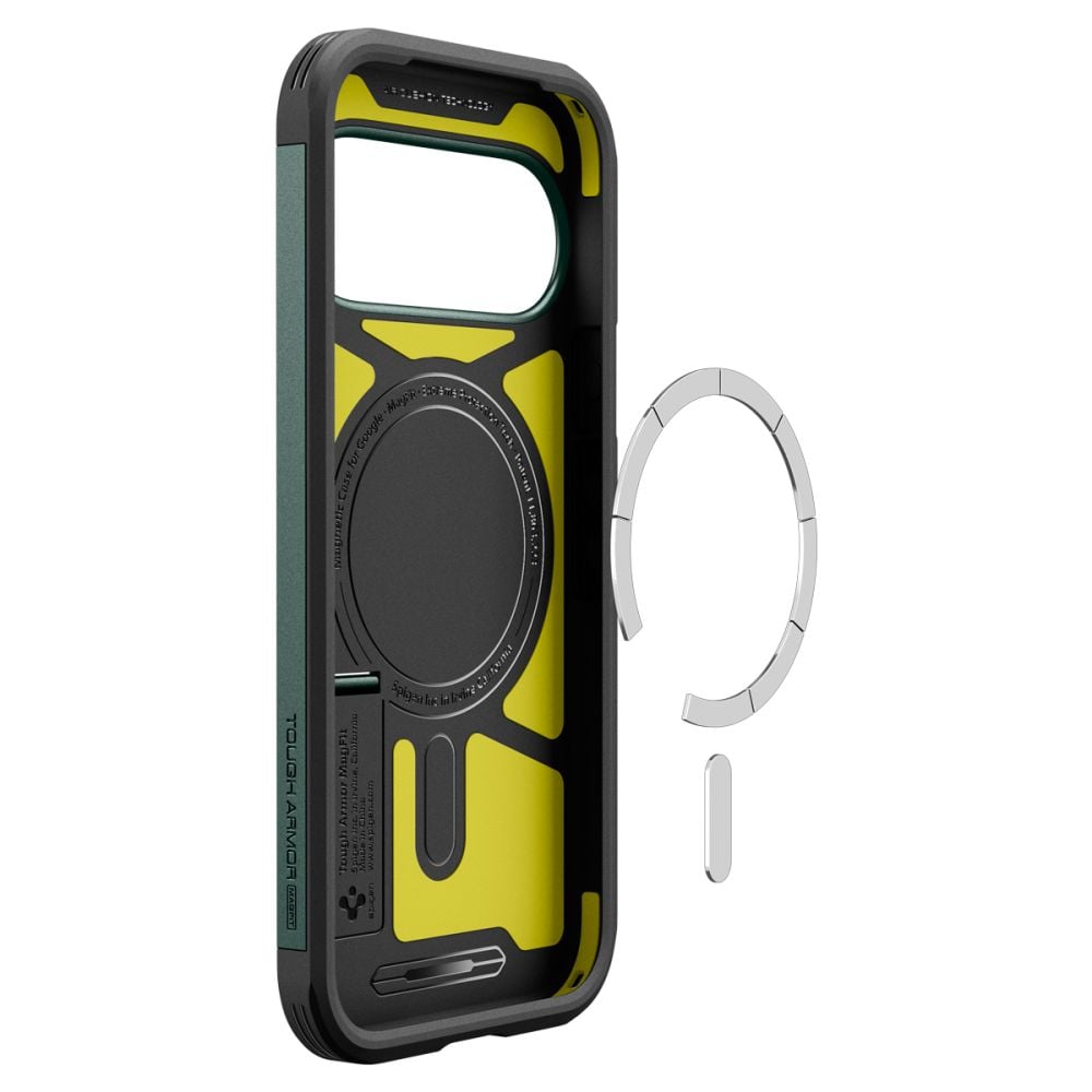 Spigen Tough Armor Mag MagSafe-etui til Google Pixel 11 – mørkegrøn