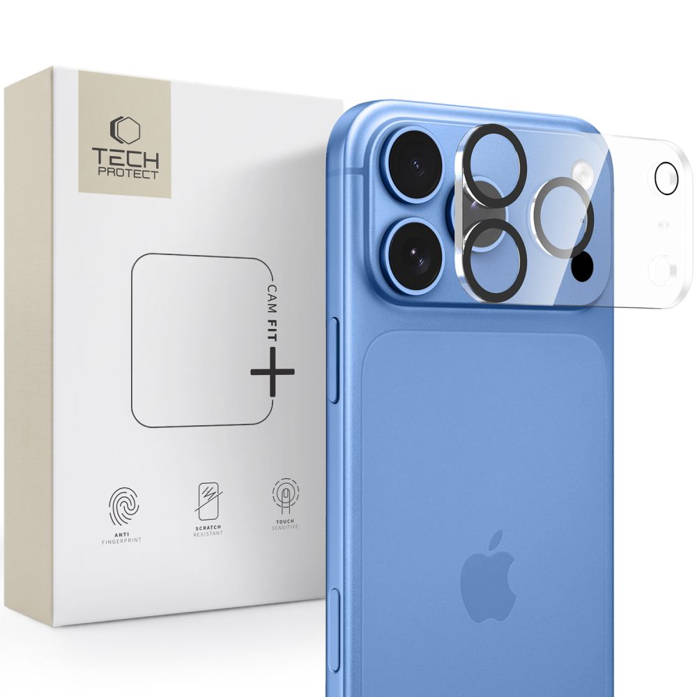 Tech-Protect Cam Fit+ kameraskydd för iPhone 18 Pro Max – genomskinligt