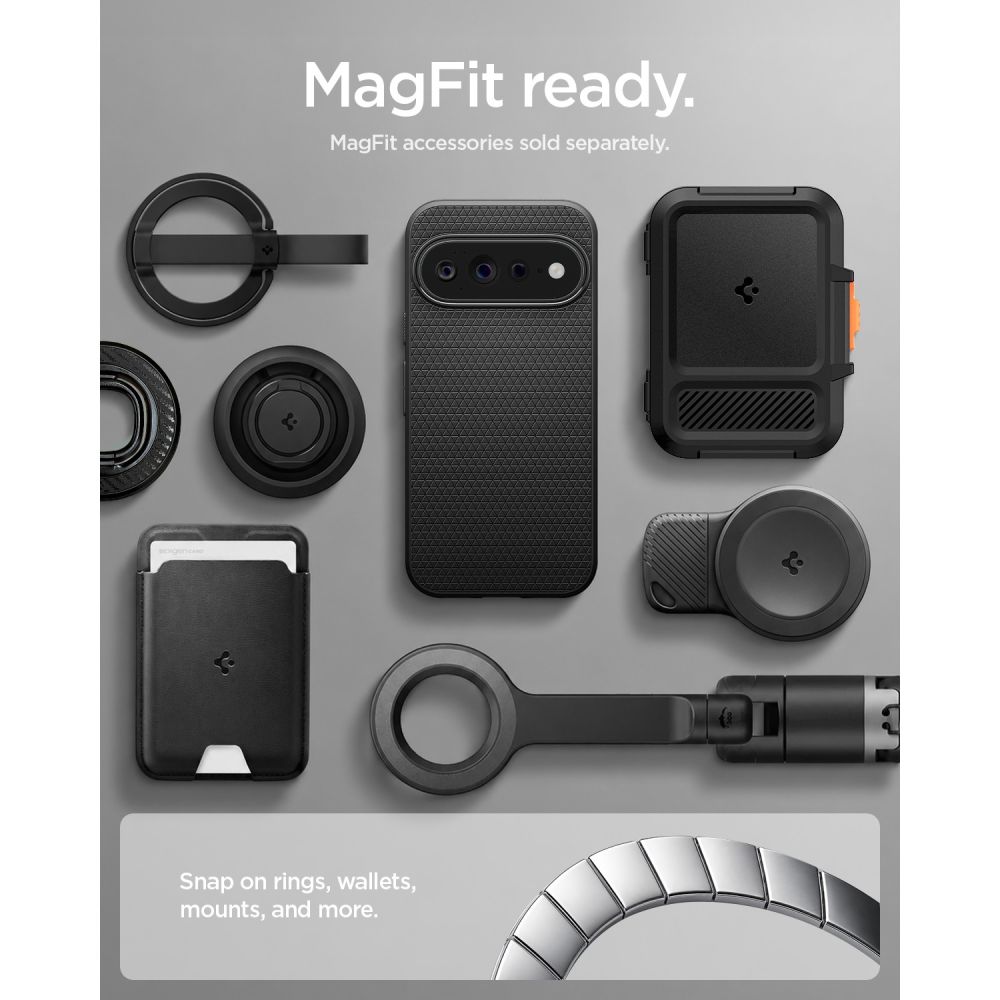 Spigen Liquid Air Mag MagSafe-etui til Google Pixel 11 Pro XL – Mat sort