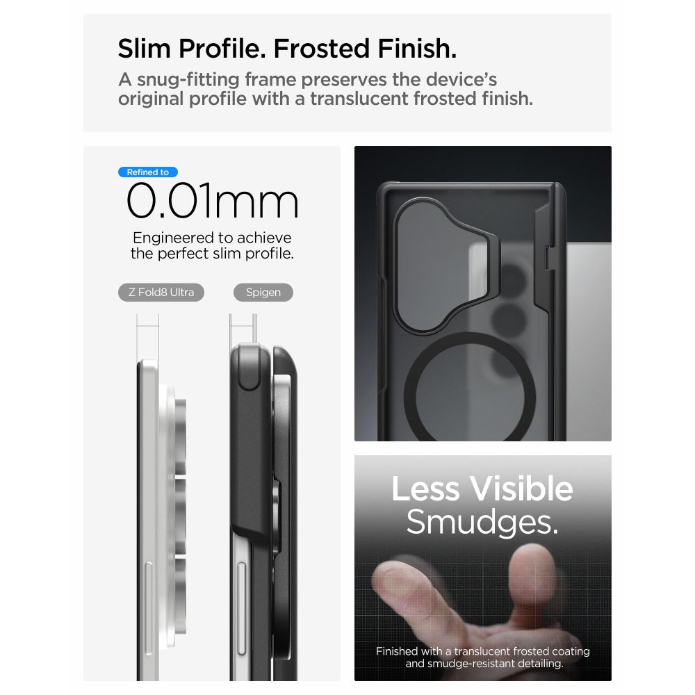 Spigen Optik Armor Pro MagSafe-etui til Samsung Galaxy Z Fold 8 Ultra – Sort