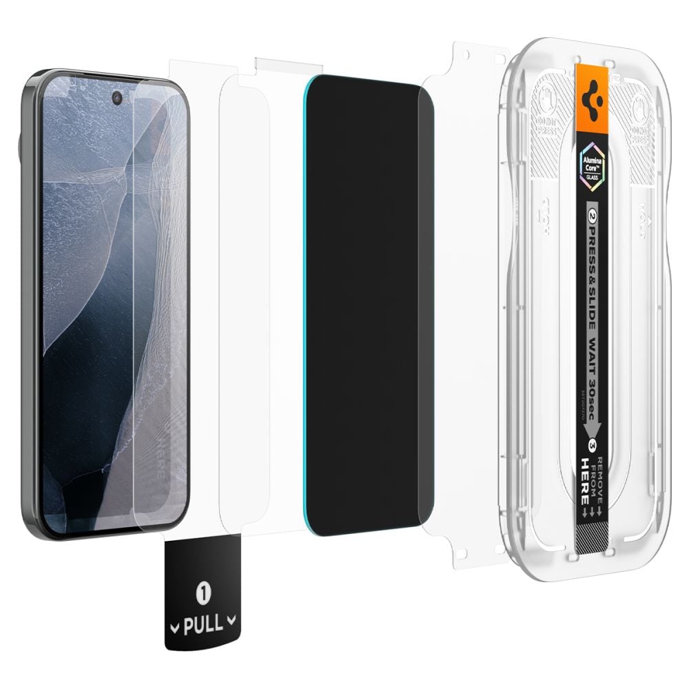 Spigen Glas.tR EZ Fit Pro HD, 2-pack integritetsskyddande härdat glas till Google Pixel 10/11