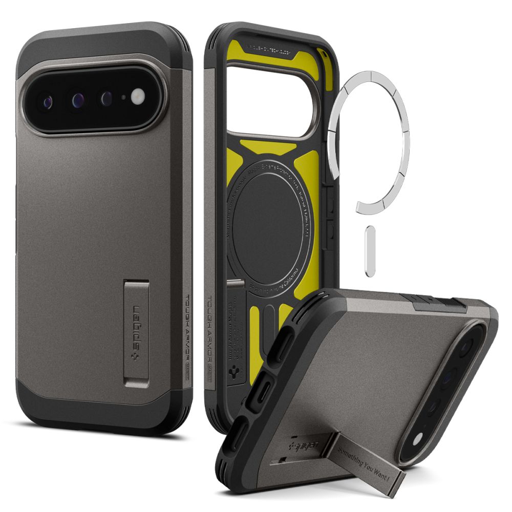 Spigen Tough Armor Mag MagSafe-fodral för Google Pixel 11 Pro XL – mörkgrått