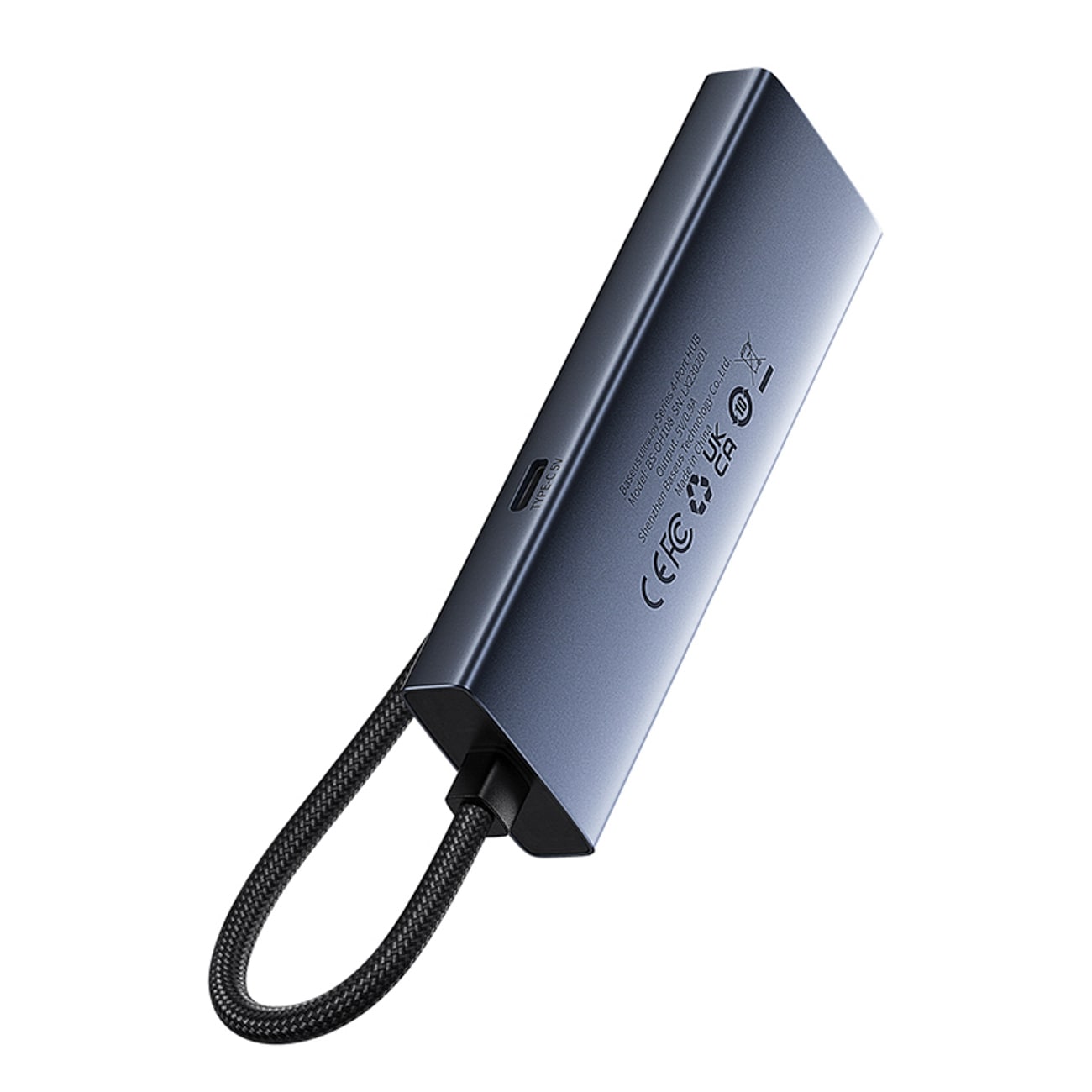 Baseus UltraJoy-serien USB-A-hubb, 4xUSB-A 3.0, 1xUSB-C 5 V – grå