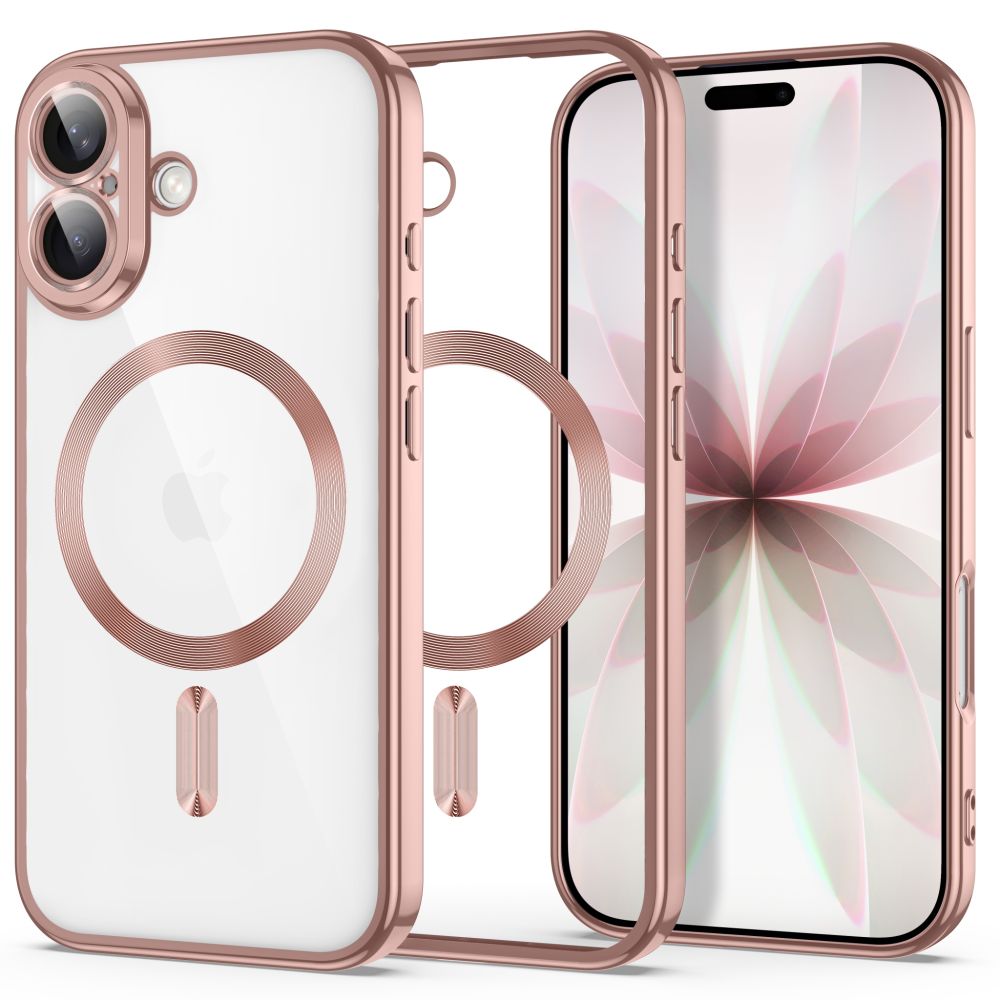 Tech-Protect MagFlex-fodral för iPhone 17 – genomskinligt rosa