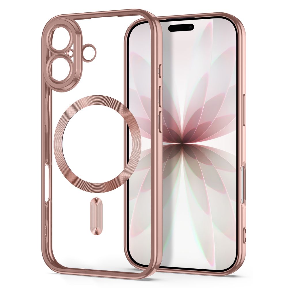Tech-Protect MagFlex-fodral för iPhone 17 – genomskinligt rosa