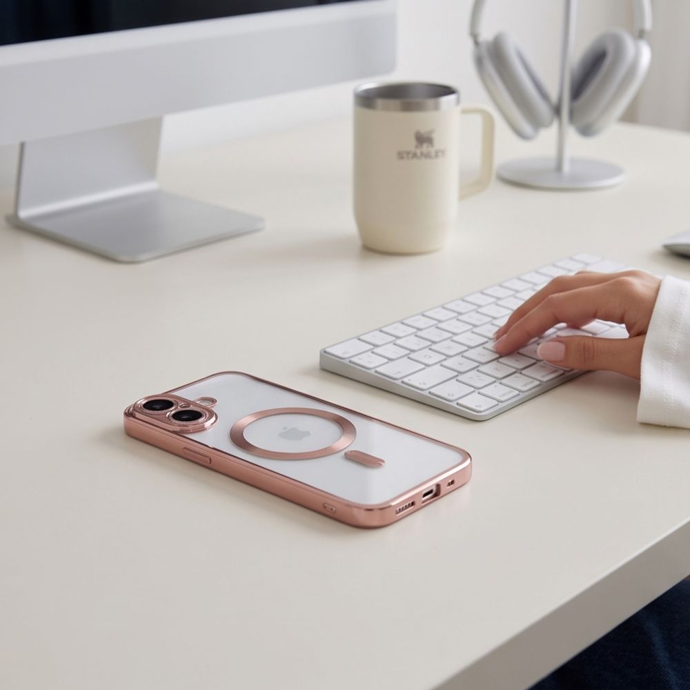 Tech-Protect MagFlex-fodral för iPhone 17 – genomskinligt rosa