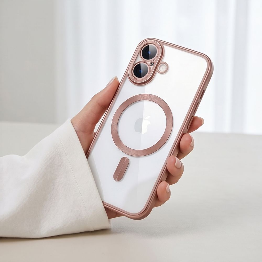 Tech-Protect MagFlex-fodral för iPhone 17 – genomskinligt rosa